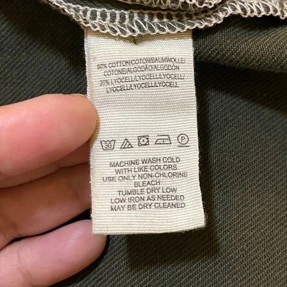 Free People Splendor in the Grass olive khaki paper bag waist cargo skirt - Picture 8 of 12